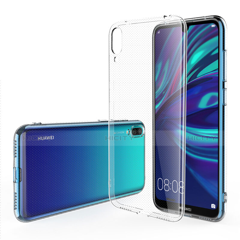 Huawei Y7 Prime (2019)用極薄ソフトケース シリコンケース 耐衝撃 全面保護 クリア透明 カバー ファーウェイ クリア