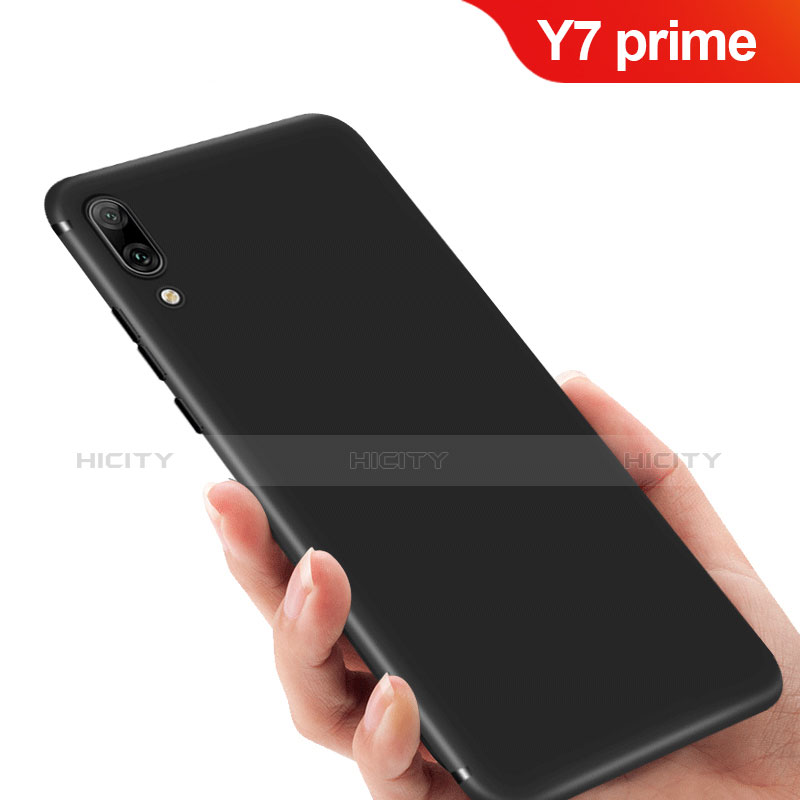 Huawei Y7 Prime (2019)用極薄ソフトケース シリコンケース 耐衝撃 全面保護 ファーウェイ ブラック