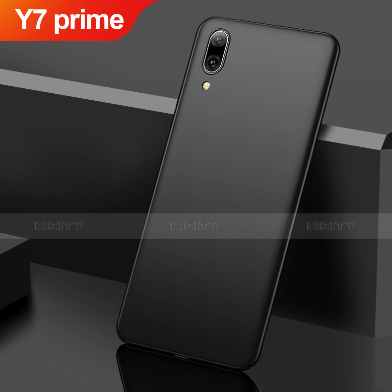 Huawei Y7 Prime (2019)用ハードケース プラスチック 質感もマット M01 ファーウェイ ブラック