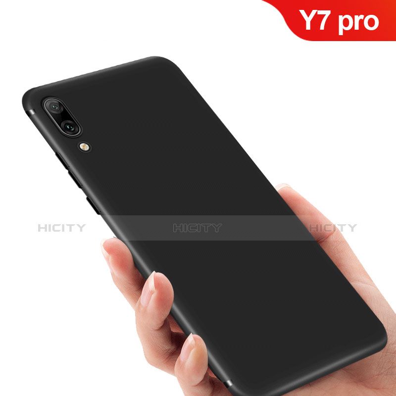 Huawei Y7 Pro (2019)用極薄ソフトケース シリコンケース 耐衝撃 全面保護 ファーウェイ ブラック