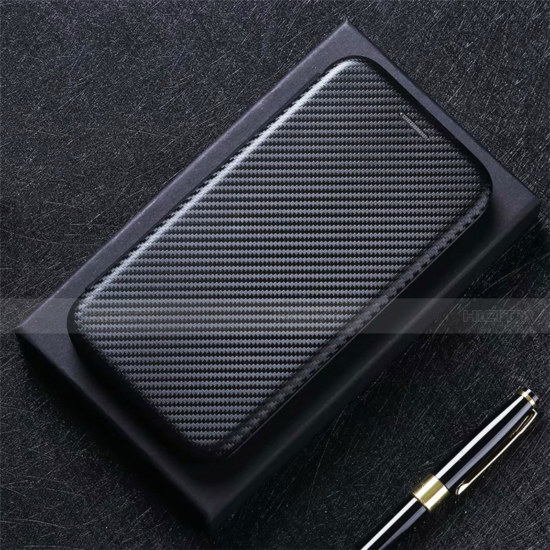 Huawei Y7a用手帳型 レザーケース スタンド カバー L08 ファーウェイ ブラック