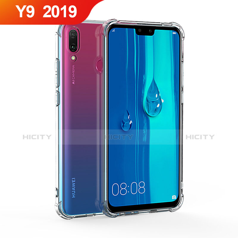 Huawei Y9 (2019)用極薄ソフトケース シリコンケース 耐衝撃 全面保護 クリア透明 T02 ファーウェイ クリア