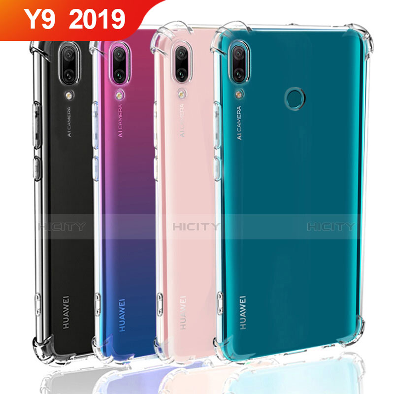 Huawei Y9 (2019)用極薄ソフトケース シリコンケース 耐衝撃 全面保護 クリア透明 T05 ファーウェイ クリア