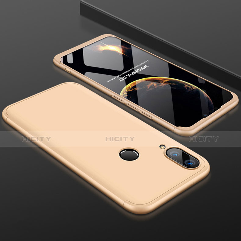 Huawei Y9 (2019)用ハードケース プラスチック 質感もマット 前面と背面 360度 フルカバー ファーウェイ ゴールド