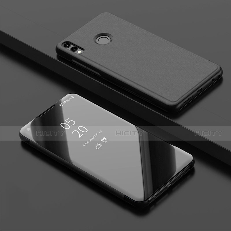 Huawei Y9 (2019)用手帳型 レザーケース スタンド 鏡面 カバー ファーウェイ ブラック