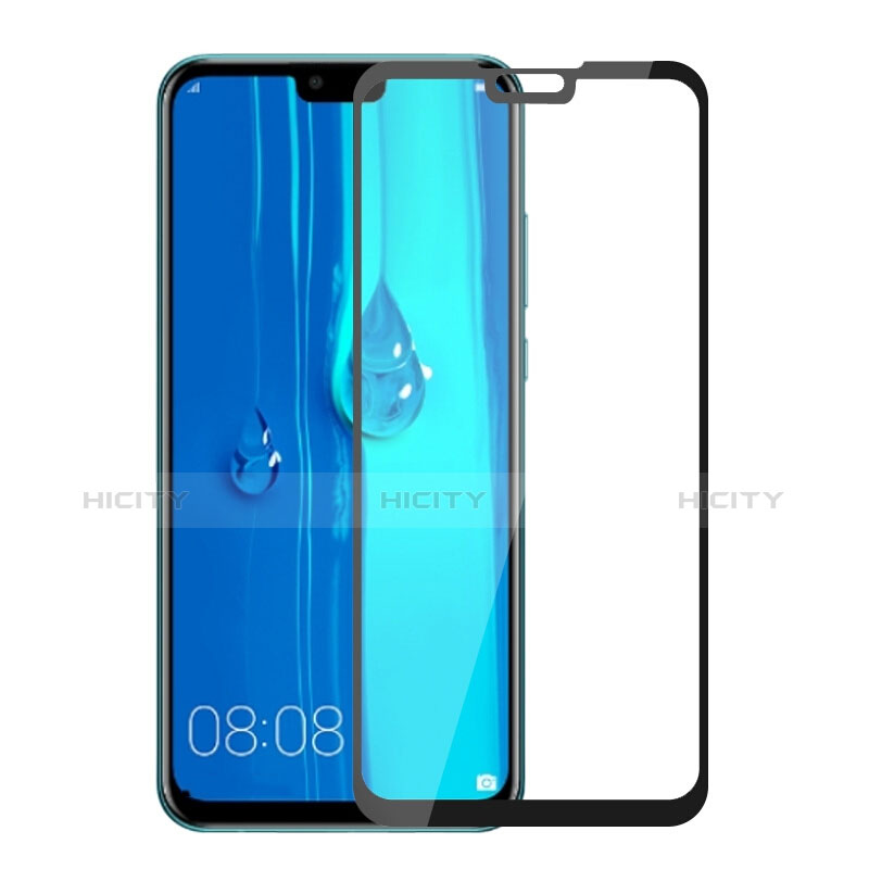 Huawei Y9 (2019)用強化ガラス フル液晶保護フィルム ファーウェイ ブラック