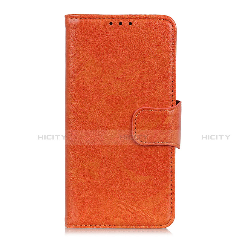 Huawei Y9a用手帳型 レザーケース スタンド カバー L05 ファーウェイ オレンジ