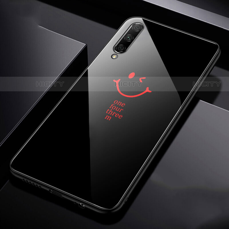 Huawei Y9s用ハイブリットバンパーケース プラスチック パターン 鏡面 カバー ファーウェイ 