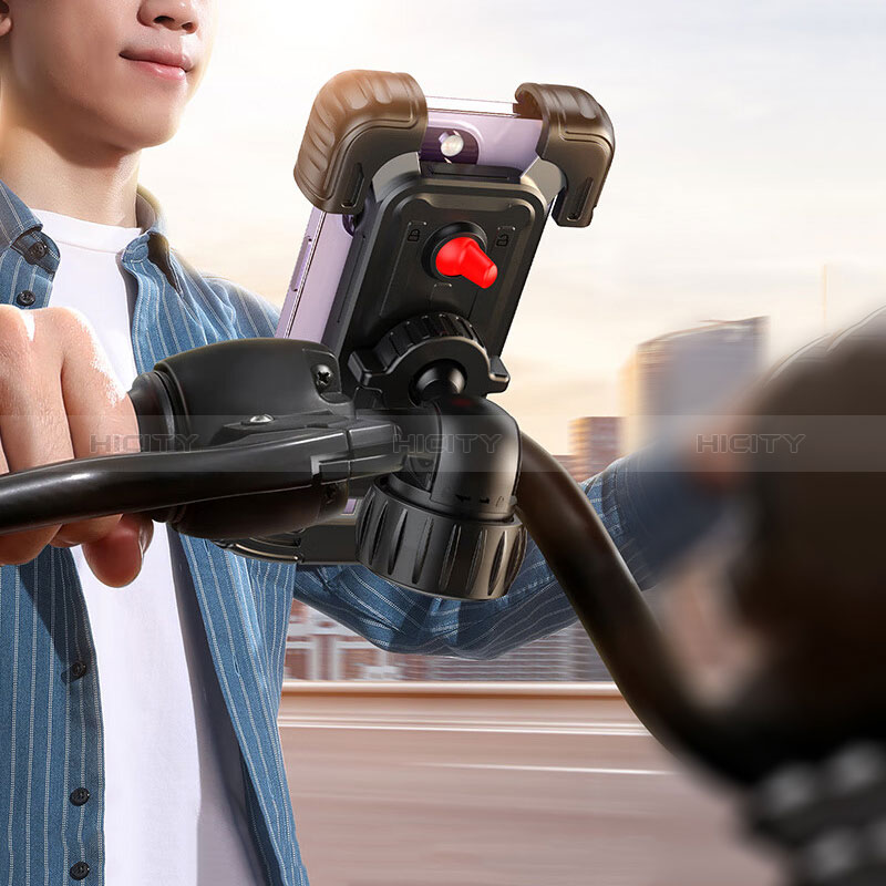 オートバイ ホルダー 自転車 スタンド フォンスタンドスタンド360度 H03 ブラック