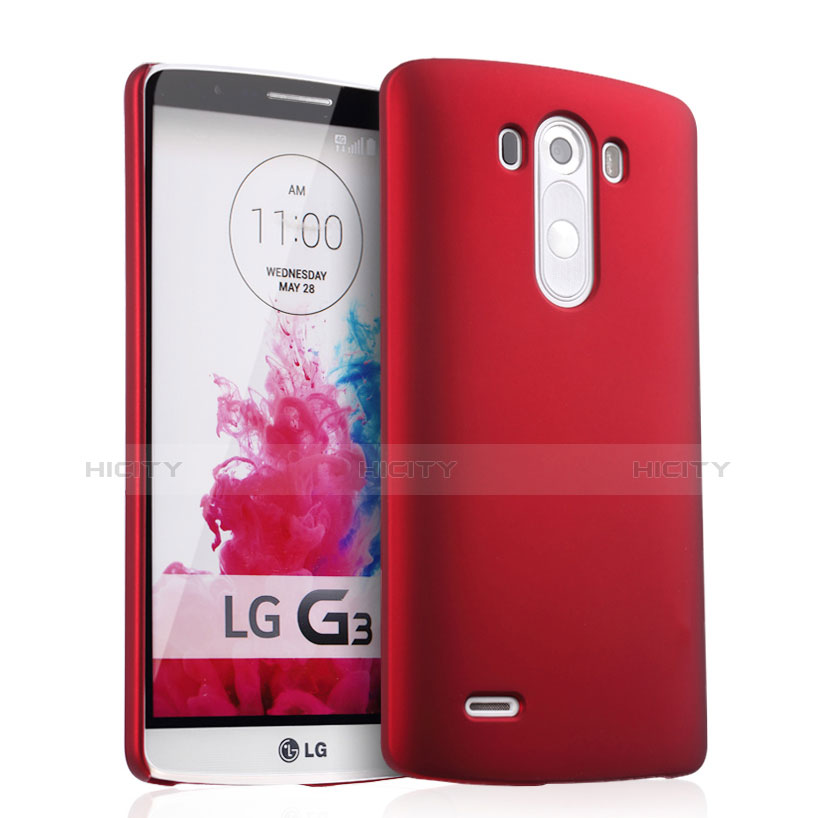 LG G3用ハードケース プラスチック 質感もマット LG レッド