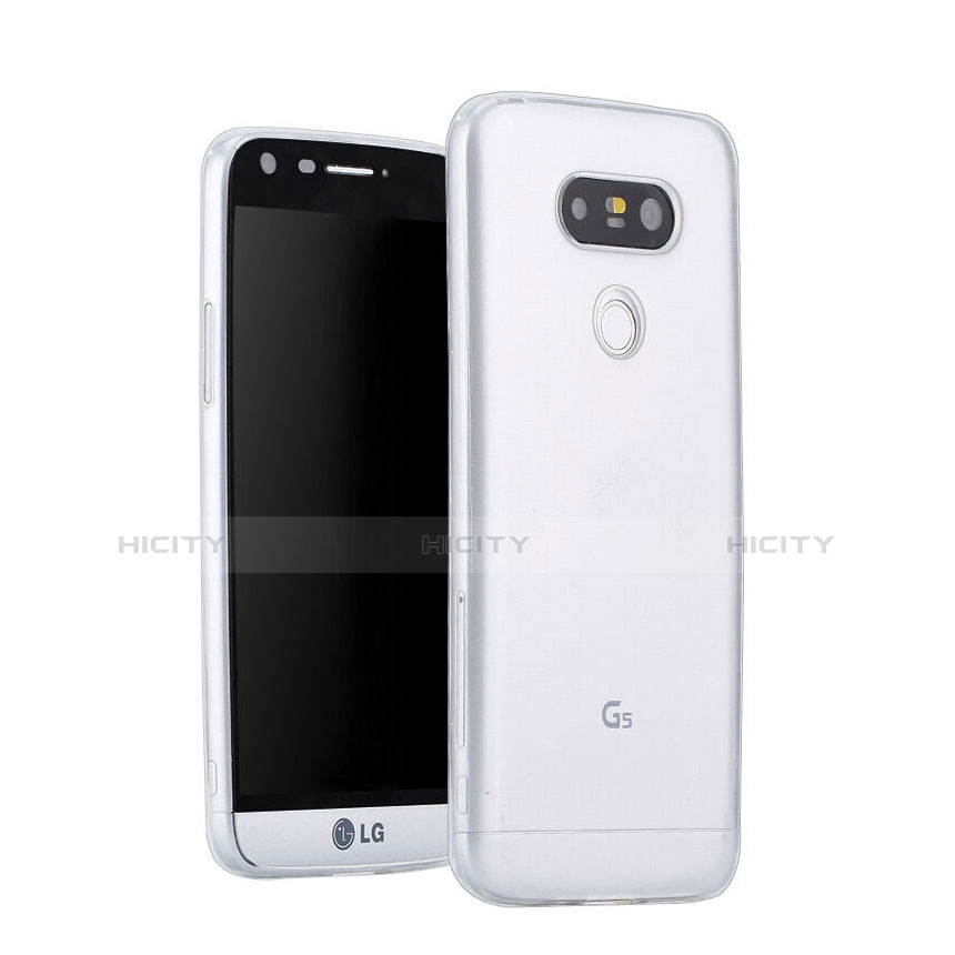 LG G5用極薄ソフトケース シリコンケース 耐衝撃 全面保護 クリア透明 LG クリア