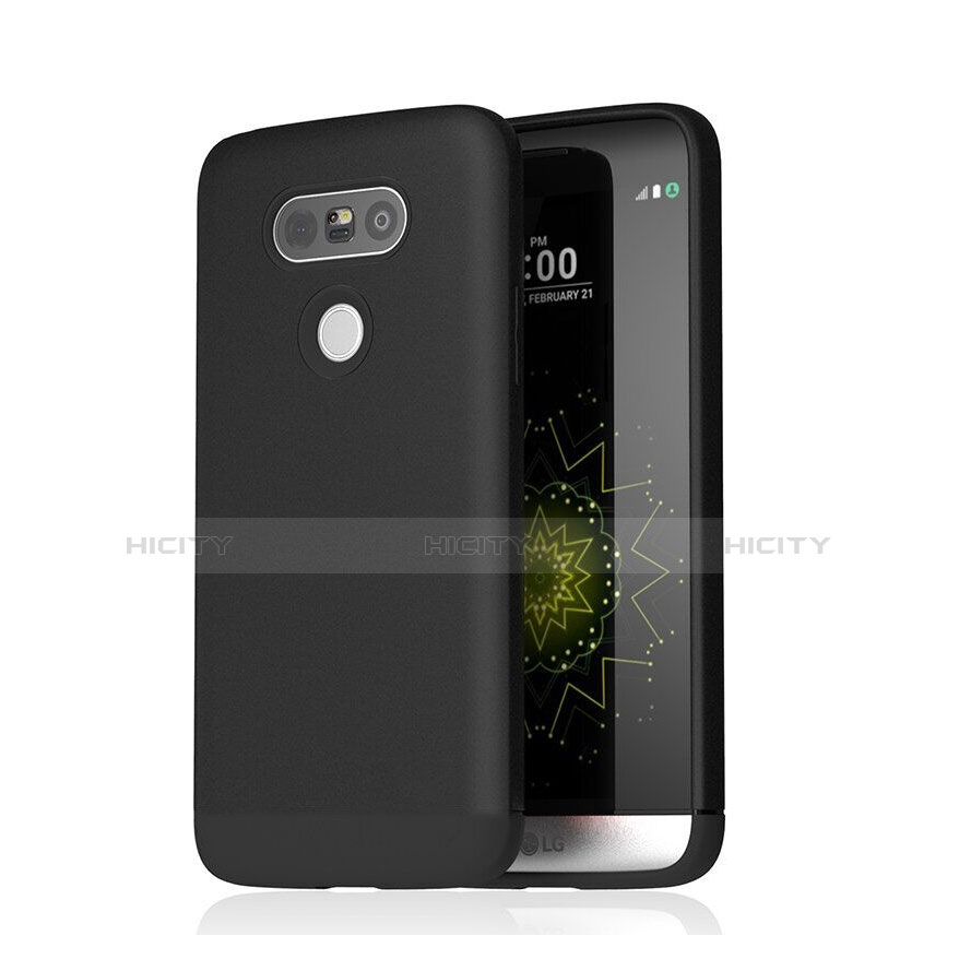 LG G5用シリコンケース ソフトタッチラバー LG ブラック