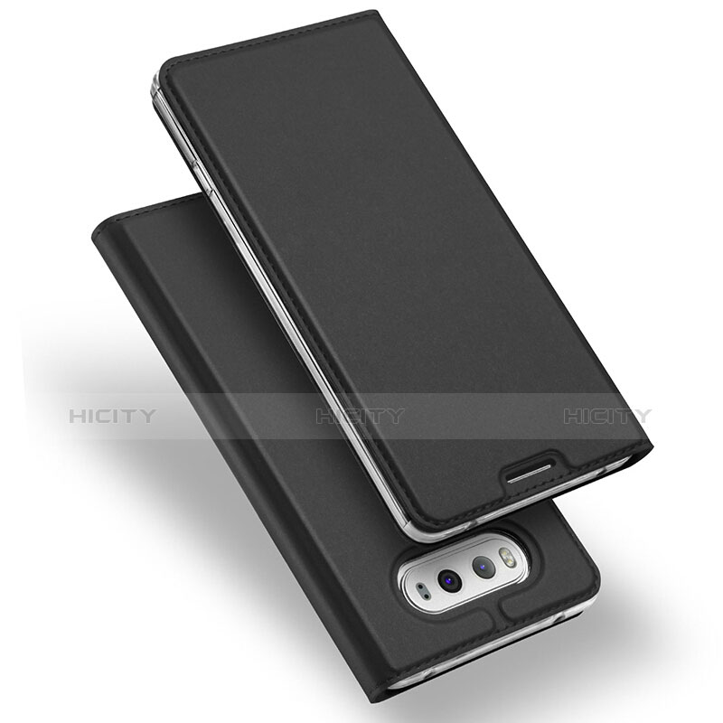 LG G6用手帳型 レザーケース スタンド LG ブラック