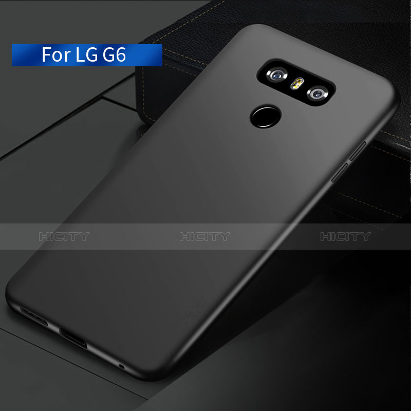 LG G6用シリコンケース ソフトタッチラバー LG ブラック