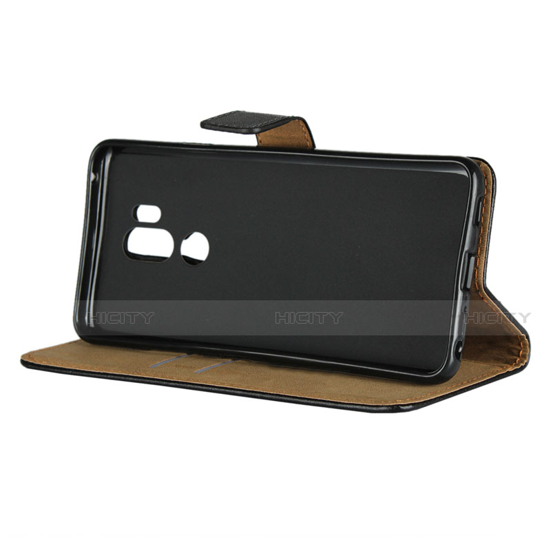 LG G7用手帳型 レザーケース スタンド LG ブラック