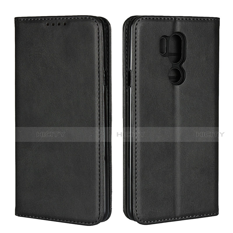 LG G7用手帳型 レザーケース スタンド カバー L02 LG ブラック