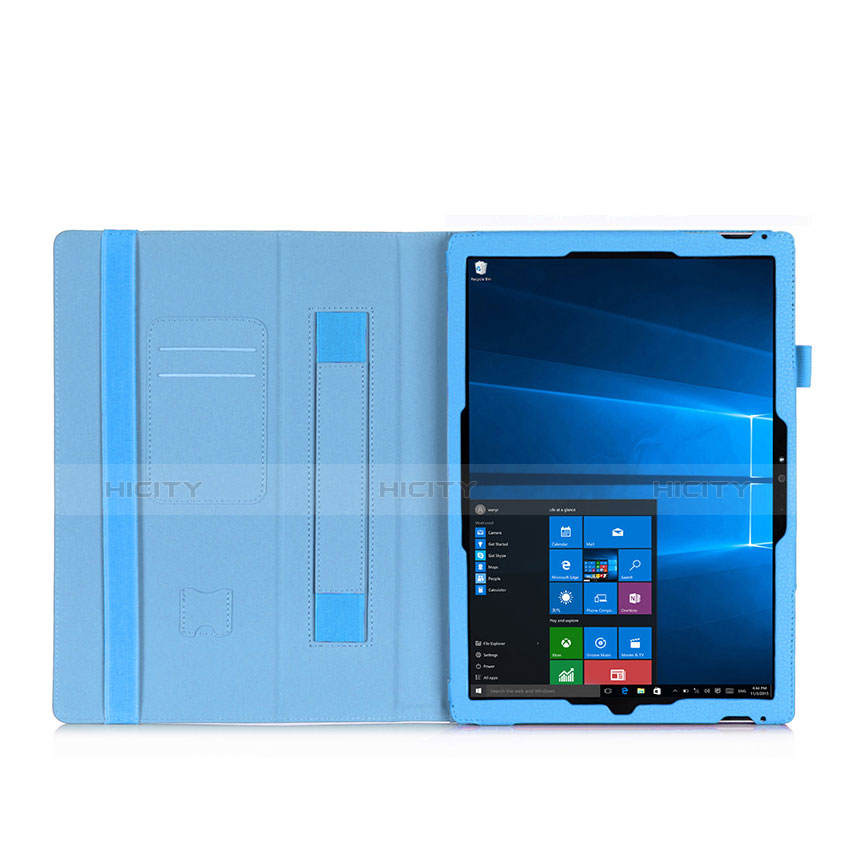 Microsoft Surface Pro 3用手帳型 レザーケース スタンド Microsoft ネイビー