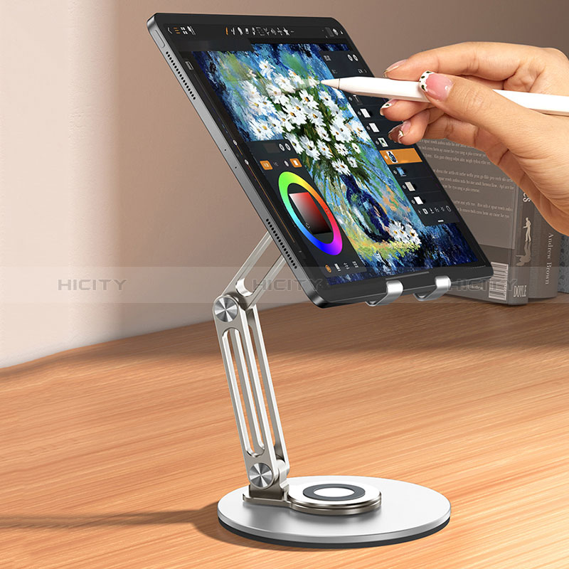 Microsoft Surface Pro 4用スタンドタイプのタブレット クリップ式 フレキシブル仕様 D15 Microsoft シルバー