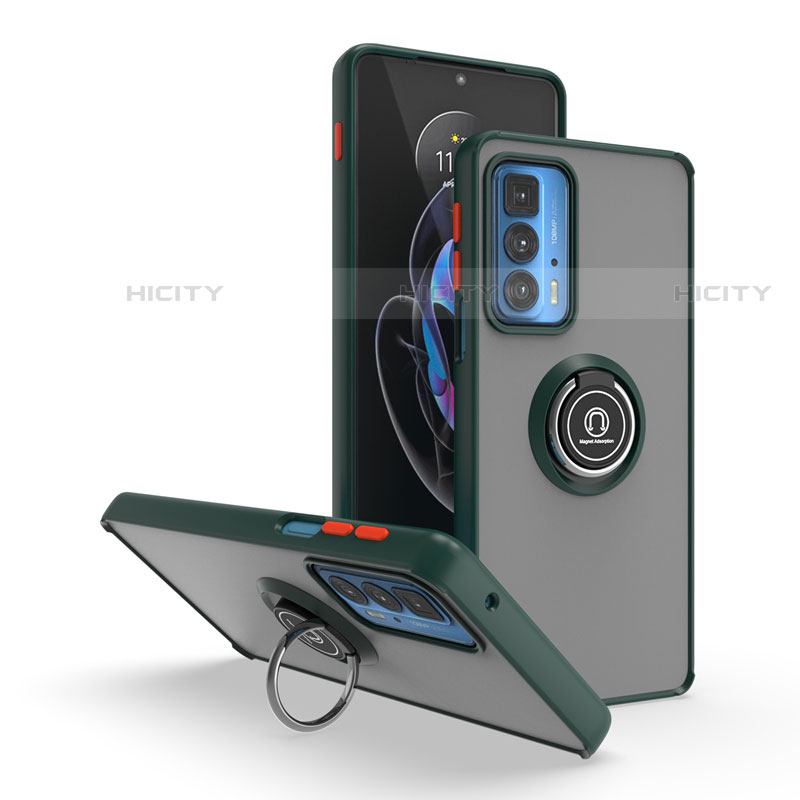 Motorola Moto Edge 20 Pro 5G用ハイブリットバンパーケース プラスチック アンド指輪 マグネット式 S04 モトローラ 
