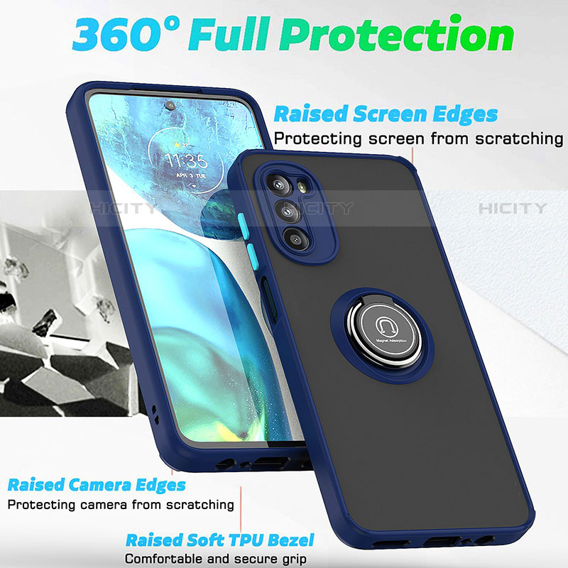 Motorola Moto Edge (2022) 5G用ハイブリットバンパーケース プラスチック アンド指輪 マグネット式 S04 モトローラ 