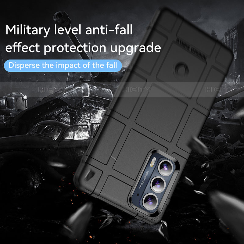 Motorola Moto Edge Lite 5G用360度 フルカバー極薄ソフトケース シリコンケース 耐衝撃 全面保護 バンパー モトローラ 