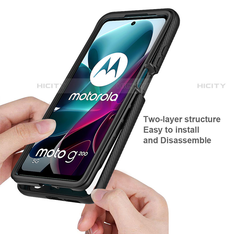 Motorola Moto Edge S30 5G用360度 フルカバー ハイブリットバンパーケース クリア透明 プラスチック カバー モトローラ 