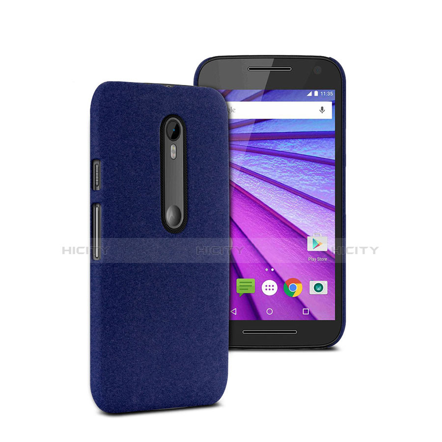 Motorola Moto G (3世代)用ハードケース プラスチック 質感もマット モトローラ ネイビー