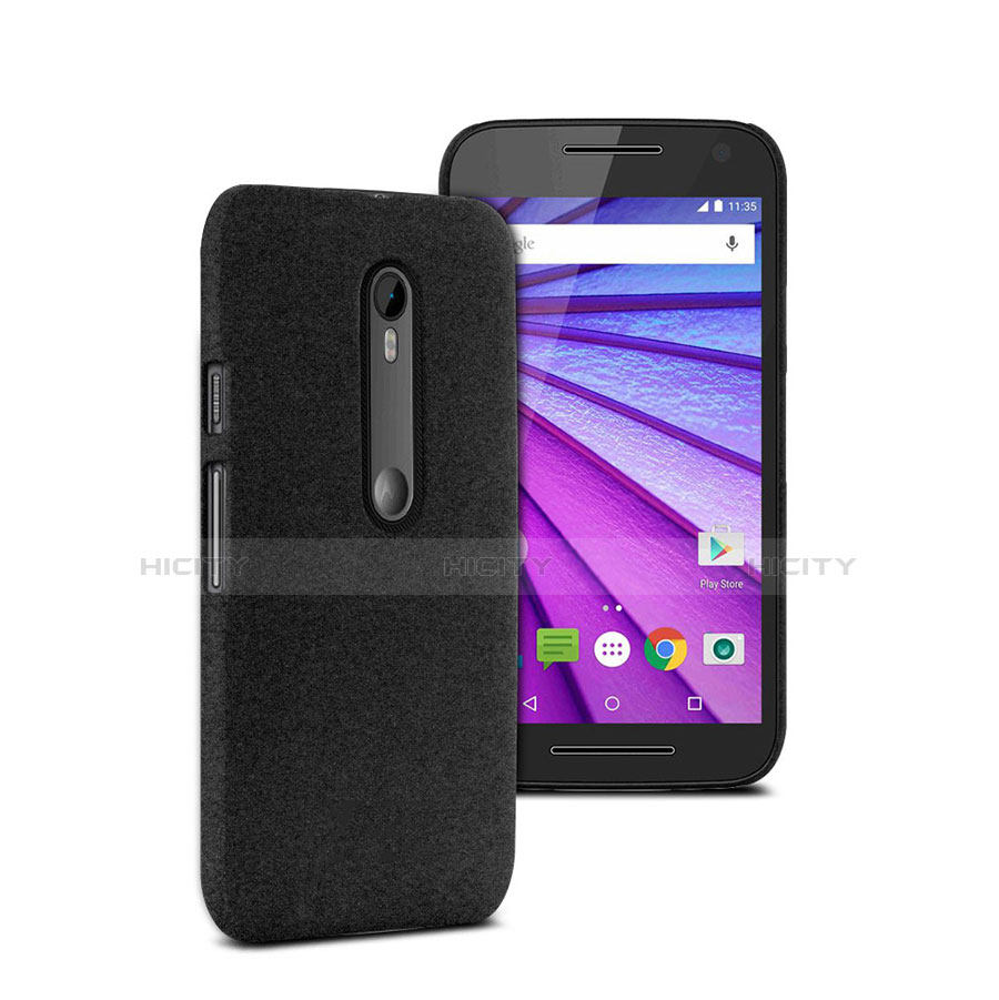 Motorola Moto G (3世代)用ハードケース プラスチック 質感もマット モトローラ ブラック