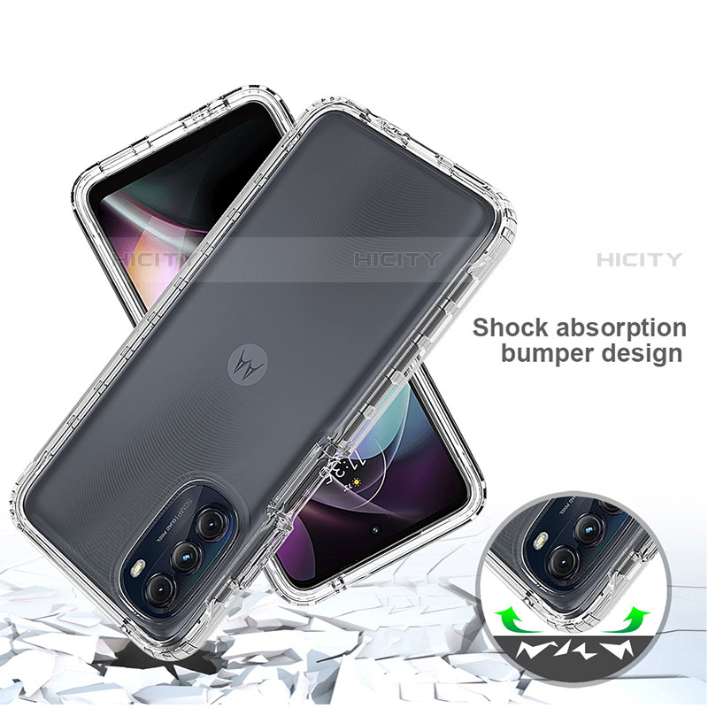 Motorola Moto G 5G (2022)用前面と背面 360度 フルカバー 極薄ソフトケース シリコンケース 耐衝撃 全面保護 バンパー 透明 モトローラ クリア