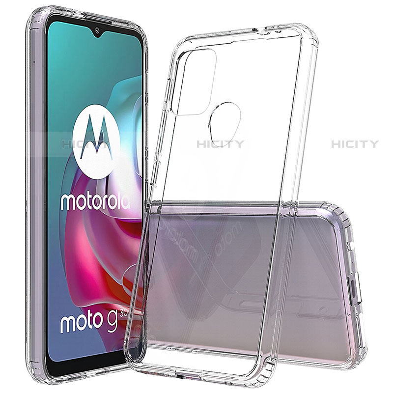 Motorola Moto G10用ハイブリットバンパーケース クリア透明 プラスチック カバー モトローラ クリア