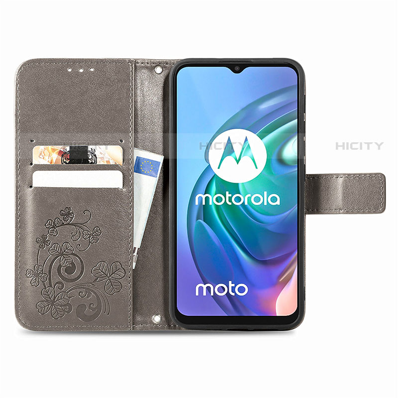 Motorola Moto G10用手帳型 レザーケース スタンド 花 カバー モトローラ 