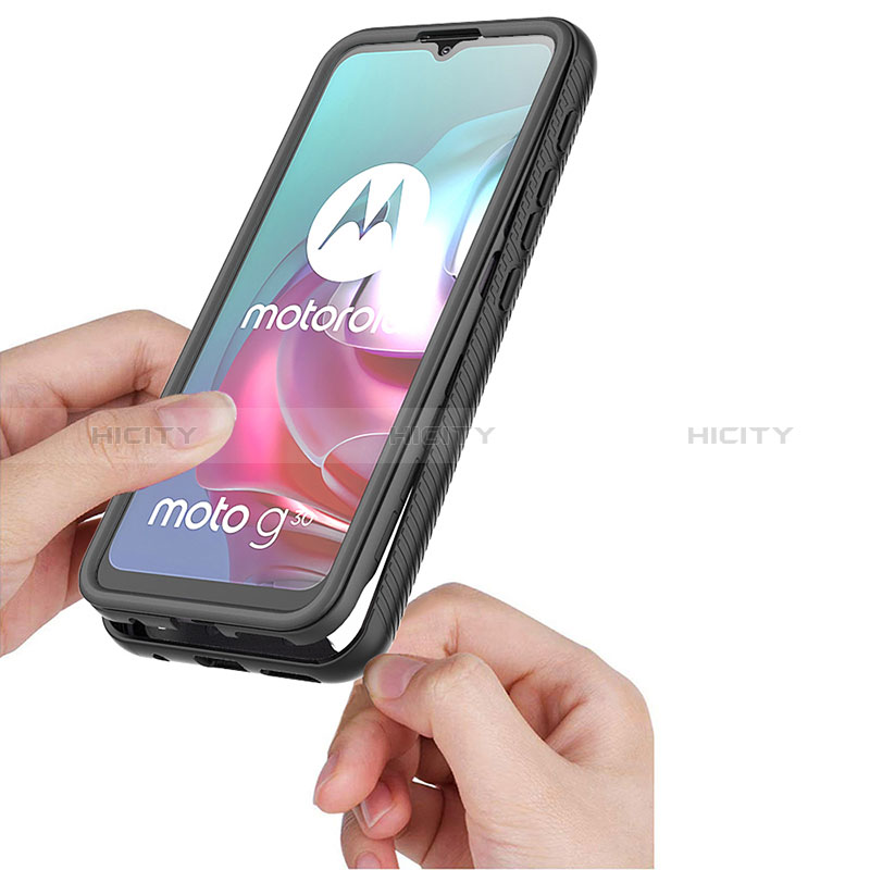 Motorola Moto G20用360度 フルカバー ハイブリットバンパーケース クリア透明 プラスチック カバー ZJ3 モトローラ 