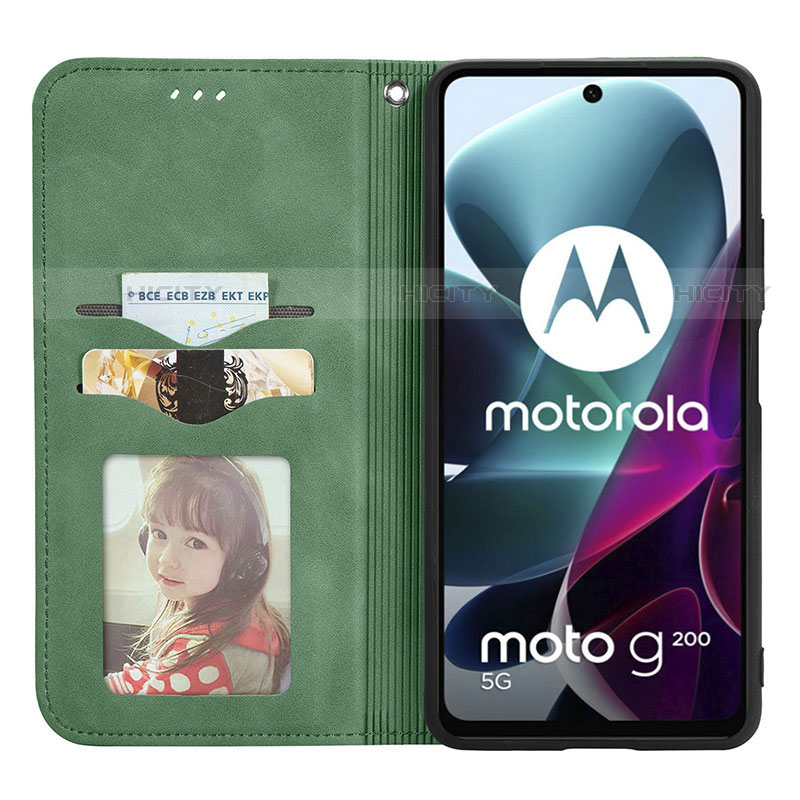 Motorola Moto G200 5G用手帳型 レザーケース スタンド カバー S04D モトローラ 