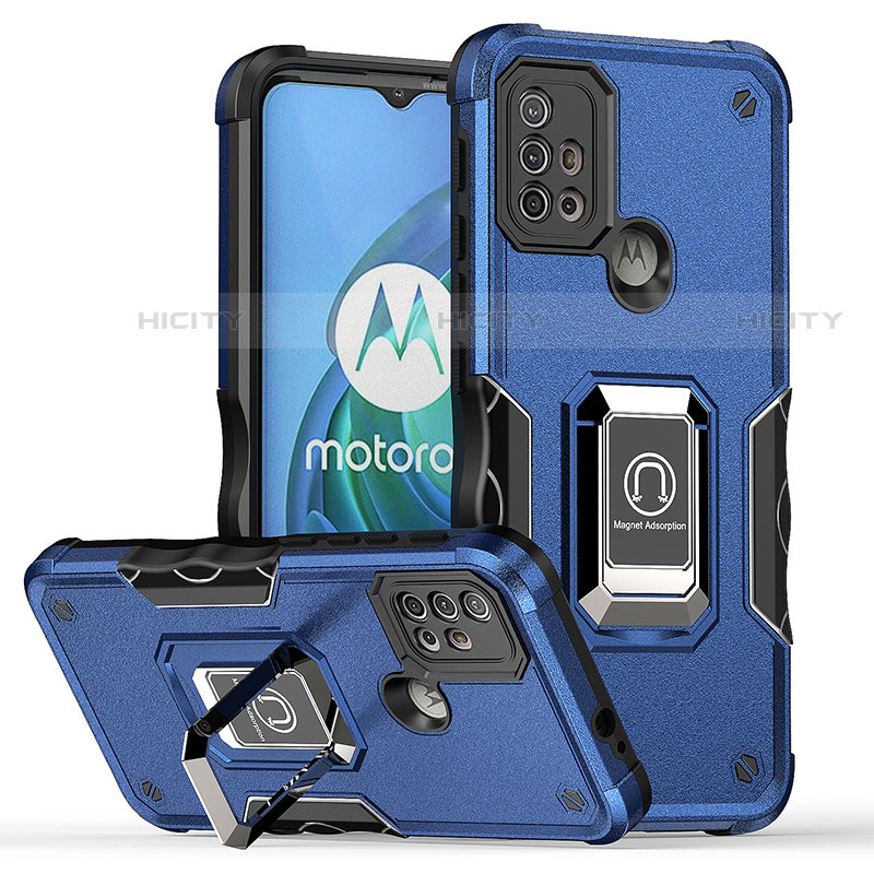 Motorola Moto G30用ハイブリットバンパーケース プラスチック アンド指輪 マグネット式 S05 モトローラ 