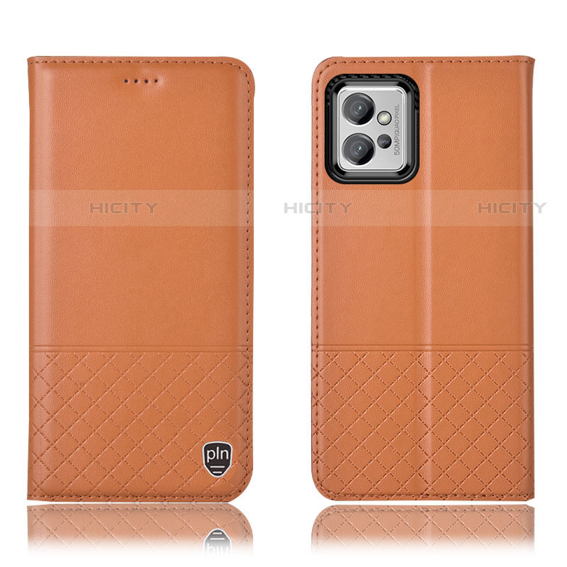 Motorola Moto G32用手帳型 レザーケース スタンド カバー H11P モトローラ オレンジ