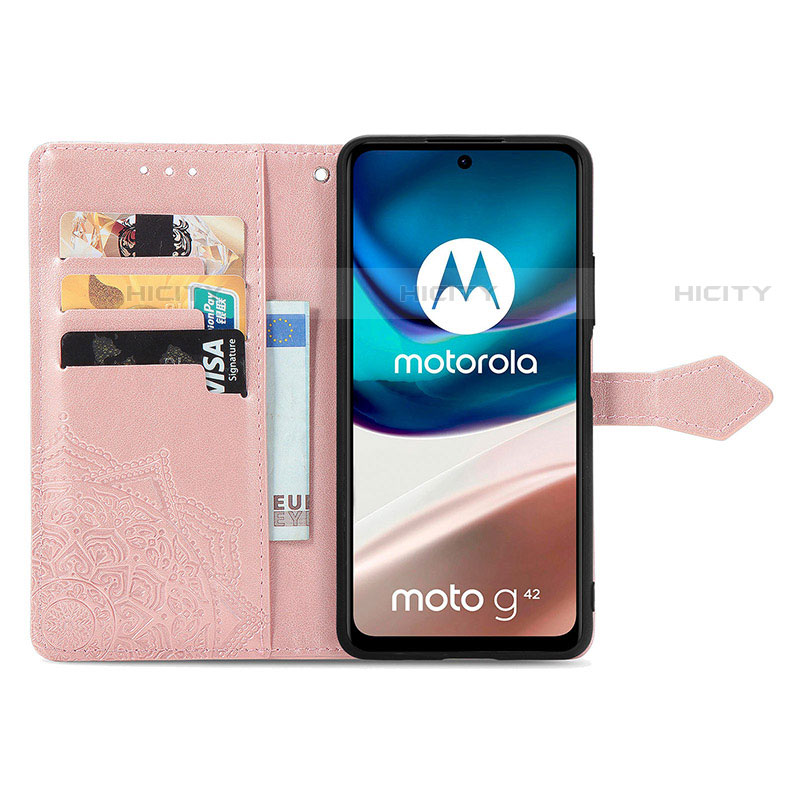 Motorola Moto G42用手帳型 レザーケース スタンド パターン カバー モトローラ 