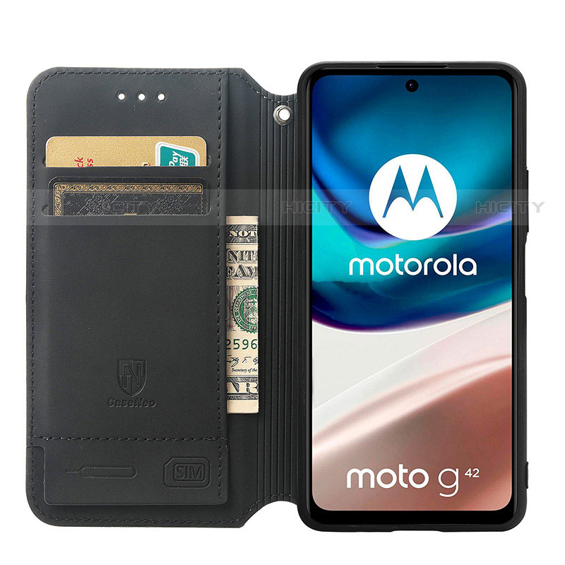 Motorola Moto G42用手帳型 レザーケース スタンド パターン カバー S02D モトローラ 