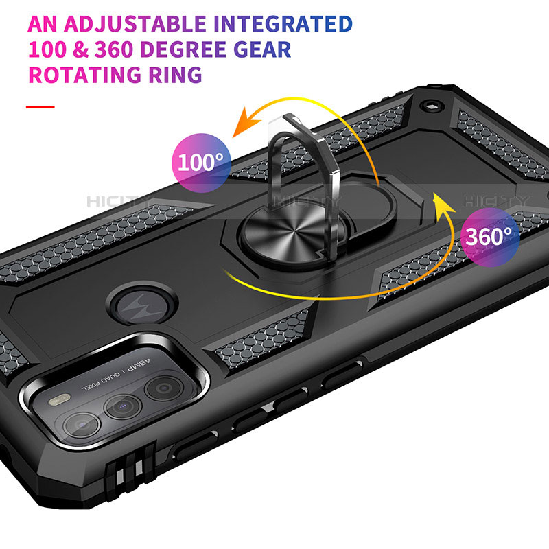 Motorola Moto G50用ハイブリットバンパーケース プラスチック アンド指輪 マグネット式 モトローラ 