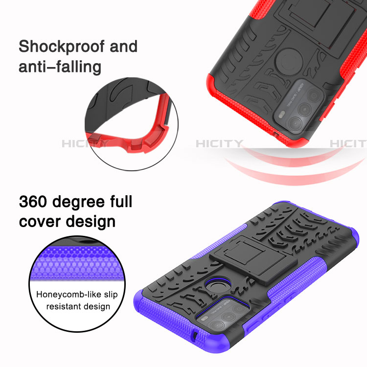 Motorola Moto G50用ハイブリットバンパーケース スタンド プラスチック 兼シリコーン カバー A01 モトローラ 