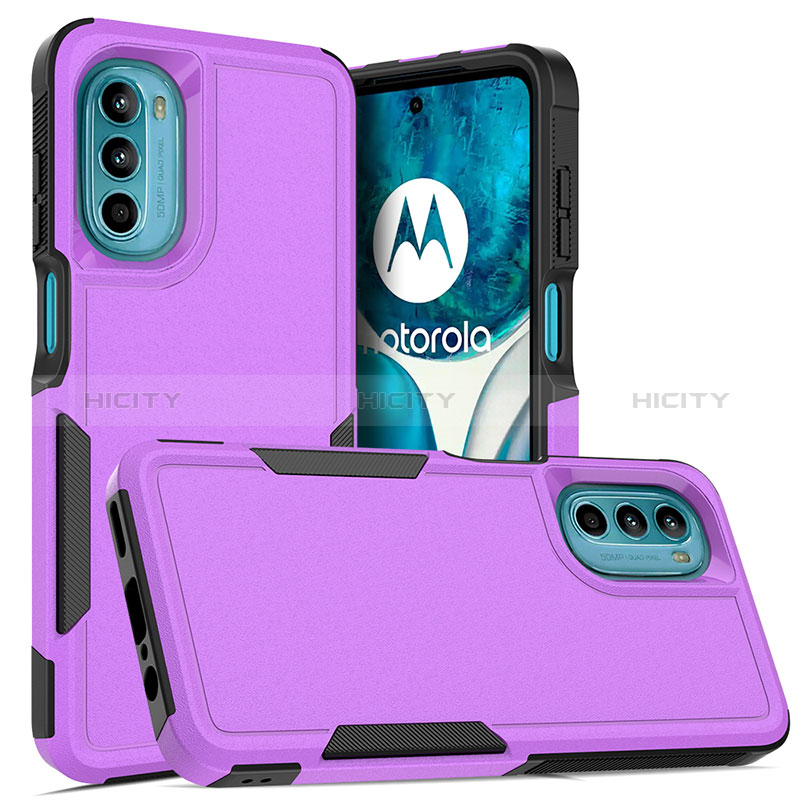 Motorola MOTO G52用ハイブリットバンパーケース プラスチック 兼シリコーン カバー 前面と背面 360度 フル MQ1 モトローラ 