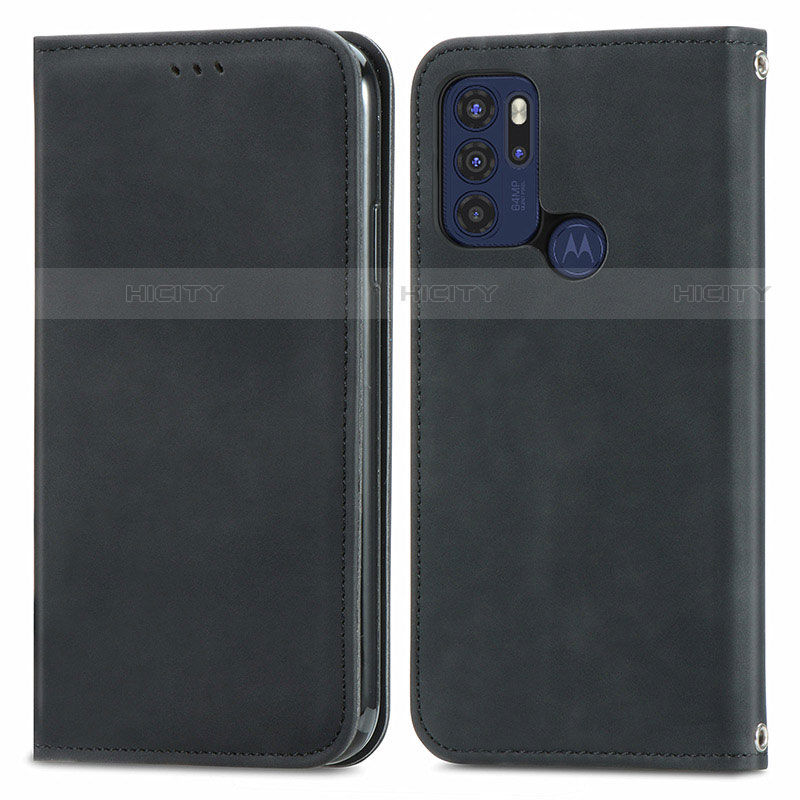 Motorola Moto G60s用手帳型 レザーケース スタンド カバー S04D モトローラ ブラック