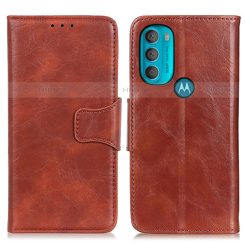Motorola Moto G71 5G用手帳型 レザーケース スタンド カバー M02L モトローラ ブラウン