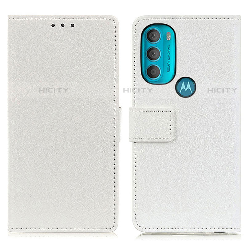 Motorola Moto G71 5G用手帳型 レザーケース スタンド カバー M08L モトローラ ホワイト