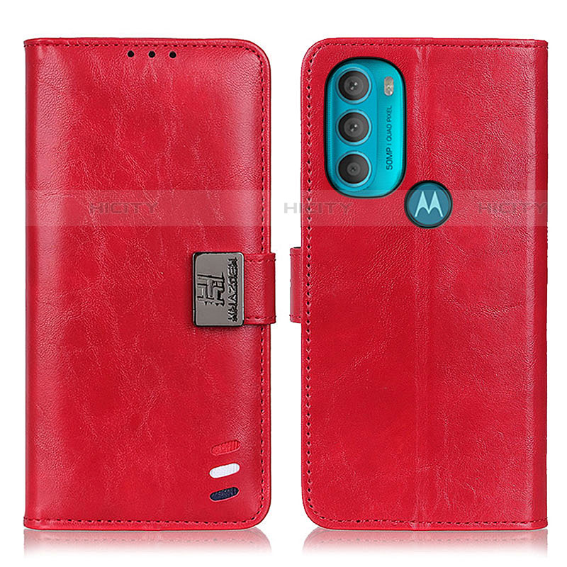 Motorola Moto G71 5G用手帳型 レザーケース スタンド カバー D06Y モトローラ レッド