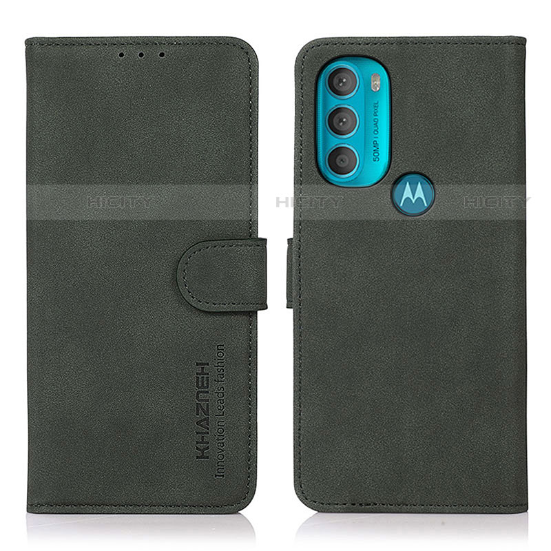 Motorola Moto G71 5G用手帳型 レザーケース スタンド カバー D08Y モトローラ グリーン