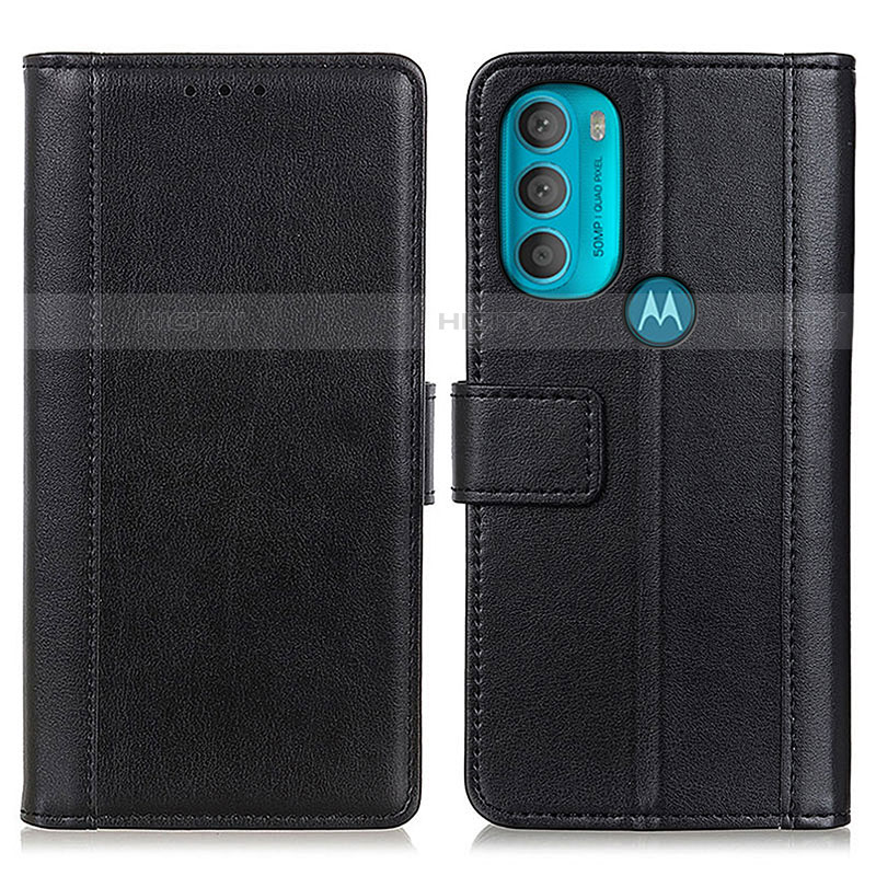 Motorola Moto G71 5G用手帳型 レザーケース スタンド カバー N02P モトローラ ブラック