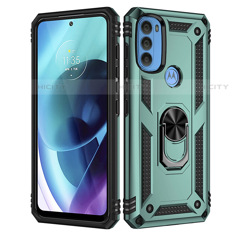 Motorola Moto G71 5G用ハイブリットバンパーケース プラスチック アンド指輪 マグネット式 モトローラ 