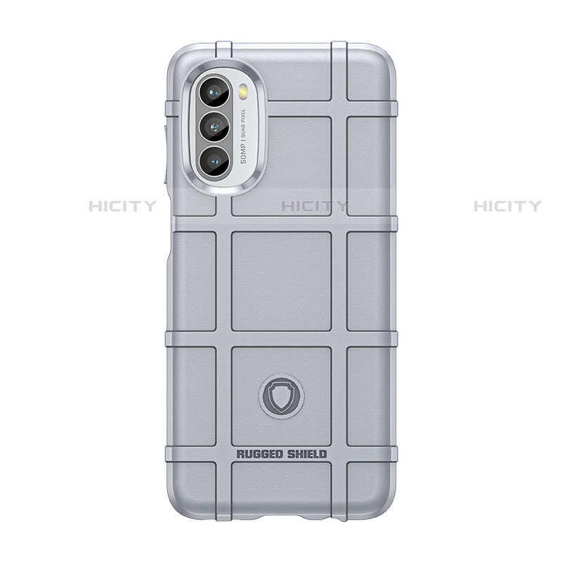 Motorola Moto G71s 5G用360度 フルカバー極薄ソフトケース シリコンケース 耐衝撃 全面保護 バンパー S01 モトローラ グレー
