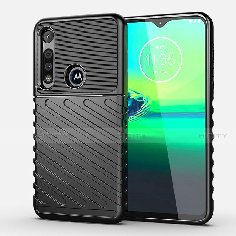 Motorola Moto G8 Play用シリコンケース ソフトタッチラバー ツイル カバー S01 モトローラ 