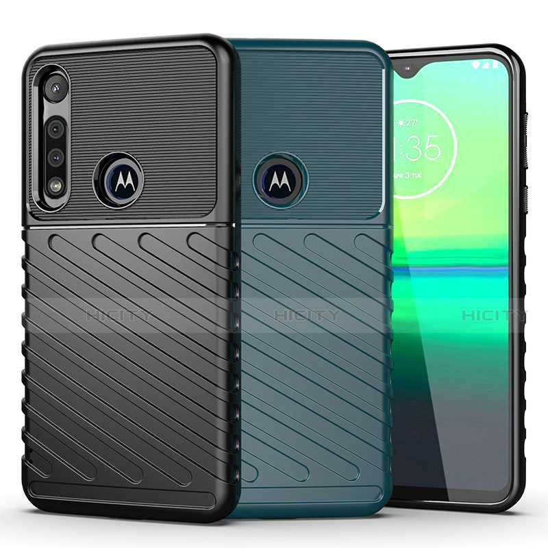 Motorola Moto G8 Play用シリコンケース ソフトタッチラバー ツイル カバー S01 モトローラ 